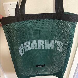 Charm’s Green Mesh Tote Bag
